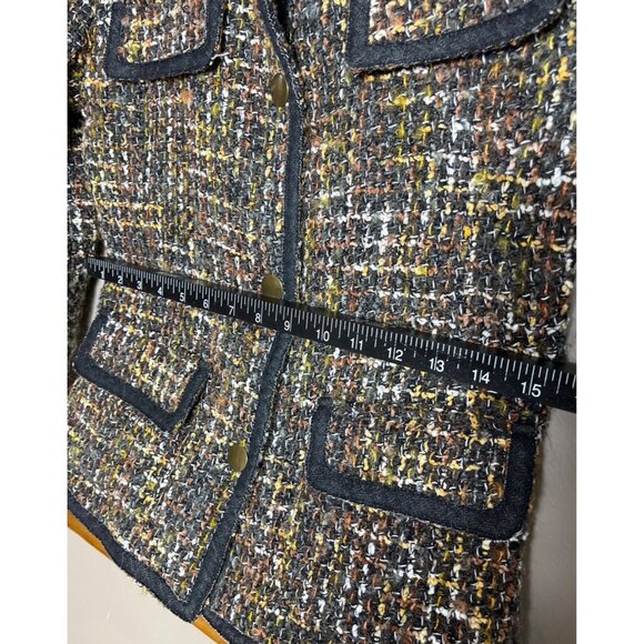 Firuze San Francisco Blazer Tweed Lady Jacket Boucle Glam Preppy Classy Women XS - Picture 9 of 14